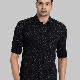 Parx Men Slim Fit Printed Spread Collar Long Sleeves Casual Shirt-picture-37