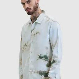 Snitch Men Relaxed Boxy Abstract Printed Casual Shirt-picture-5