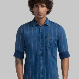 Parx Slim Fit Striped Pure Cotton Casual Shirt-image-25
