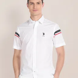 U.S. Polo Assn. Spread Collar Pure Cotton Casual Shirt-picture-35