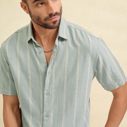 Locomotive Dobby Textured Striped Relaxed Shirt-picture-36
