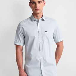 Arrow Sport Geometric Print Spread Collar Pure Cotton Twill Casual Shirt-picture-18