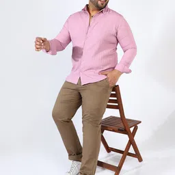 Instafab Plus Men Comfort Opaque Striped Casual Shirt-picture-16