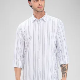 Parx Men Slim Fit Opaque Striped Casual Shirt-image-73