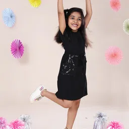 KiddoPanti Girls Round Neck A-Line Dress-picture-19