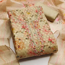 Ishin Embellished Unstitched Dress Material-picture-15