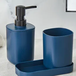 Home Centre Pacific-Emery Giana Blue 3 Pieces Bathroom Accessories Set-image-26
