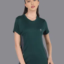 HRX by Hrithik Roshan Women Dri-FIT Colourblocked Round Neck T-shirt-image-32