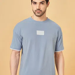 Street 808 by Pantaloons Men Solid Relaxed Fit Round Neck T-shirt-image-5