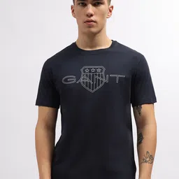 GANT Men Graphic Printed Round Neck Pure Cotton T-shirt-picture-44