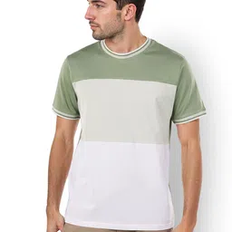 Celio Men Colourblocked Printed Round Neck Cotton T-Shirt-picture-10
