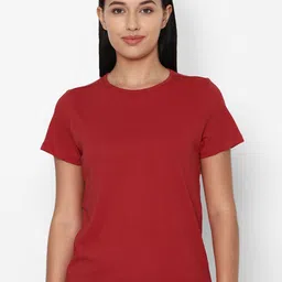 Allen Solly Woman Red Solid Lounge T-shirt-picture-11