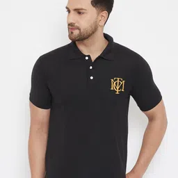 THE MILLION CLUB Men Black Polo Collar T-shirt-picture-16