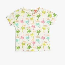 Koton Girls Conversational Printed Pure Cotton T-shirt-picture-58