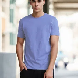 NOBERO Round Neck Short Sleeves Regular Fit Cotton T-shirt-picture-14