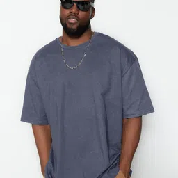 Trendyol Plus Size Round Neck Cotton T-shirt image 1