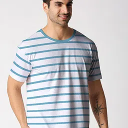 Wear Your Opinion Men Striped Round Neck Short Sleeves Regular Fit T-shirt-picture-35