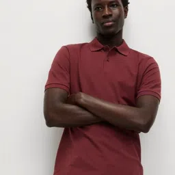 Marks & Spencer Men Solid Polo Collar Cotton T-shirt-picture-39