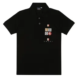 CAVIO Boys Typography Printed Polo Collar Cotton T-shirt-picture-28