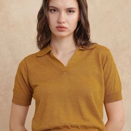 RAREISM Women Polo Collar Pockets T-shirt-picture-37