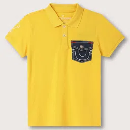 True Religion Boys Polo Collar Pocket Detailed Cotton T-shirt-picture-41