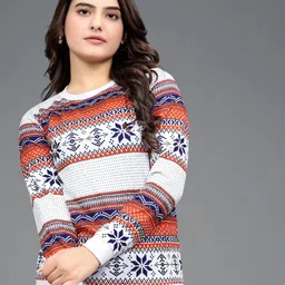 VGHCFASHION Women Printed Woollen Pockets T-shirt-picture-16