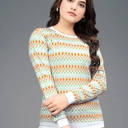 VGHCFASHION Women Printed Woollen Pockets T-shirt-picture-22