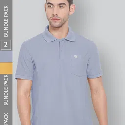 LUX NITRO Pack Of 2 Polo Collar Anti Odour Casual Cotton Blend T-shirts image 1