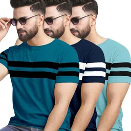 AUSK Men 3 Striped Pockets T-shirt-picture-32