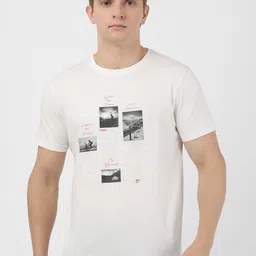 t-base Men Off White & Black Printed Pure Cotton T-shirt-picture-21