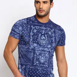 Wrangler Men Blue Printed T-shirt-picture-31
