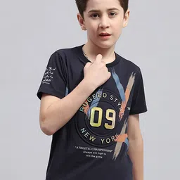 Monte Carlo Boys Typography Printed Round Neck Cotton T-shirt-picture-15