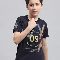 Monte Carlo Boys Typography Printed Round Neck Cotton T-shirt-picture-29