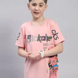 Monte Carlo Boys Round Neck Typography Printed Cotton T-shirt-picture-33