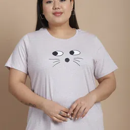 Rute Graphic Printed Round Neck Cotton Plus Size T-shirt-picture-35