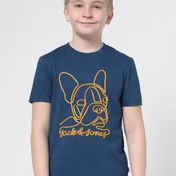 Jack & Jones Junior Boys Graphic Printed Pure Cotton T-Shirt image 1