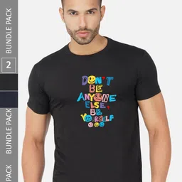 CHOZI Pack Of 2 Printed Cotton T-shirt-picture-52