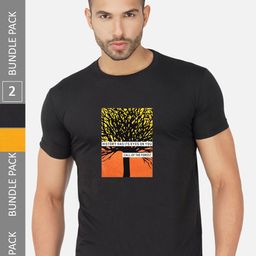 CHOZI Pack Of 2 Graphic Printed Cotton T-shirt-picture-8