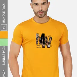 CHOZI Pack Of 2 Graphic Printed Cotton T-shirt-picture-28