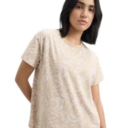 Pepe Jeans Women Floral Printed Round Neck Cotton T-shirt-picture-19
