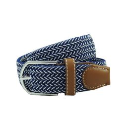 The Tie Hub Men Blue Textured Belt-picture-4