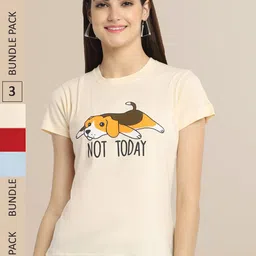 Fabflee Women Pack of 3 T-shirt-image-64