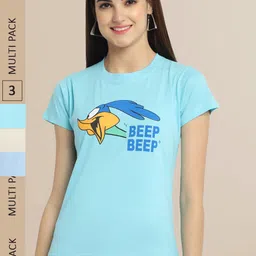 Fabflee Women Pack of 3 Printed Cotton T-shirt-picture-20