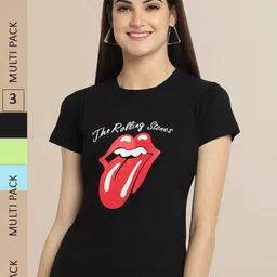 Fabflee Women Pack of 3 Printed Cotton T-shirt-picture-23