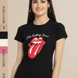 Fabflee Women Pack of 3 Printed Cotton T-shirt-picture-22