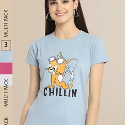 Fabflee Women Multicoloured 3 Checked T-shirt-picture-42