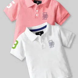 CODEZ Boys 2 Polo Collar Applique T-shirt image 1