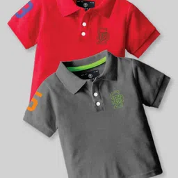 BAESD Boys 2 Polo Collar Applique T-shirt image 1
