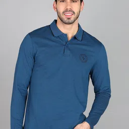 Alan Jones Men Polo Collar Applique T-shirt-picture-16