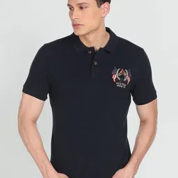 u.s. polo assn. denim co. U S Polo Assn Denim Co Men Navy Blue Polo Collar Applique T-shirt-picture-14